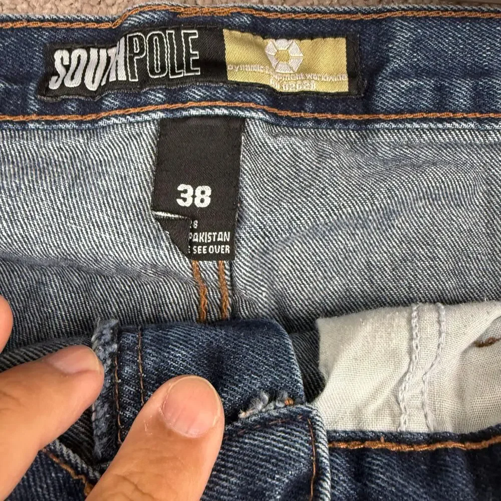 South Pole Y2K Baggy Jeans Vintage Streetwear Denim Size 36 Wide Leg Hip Hop
